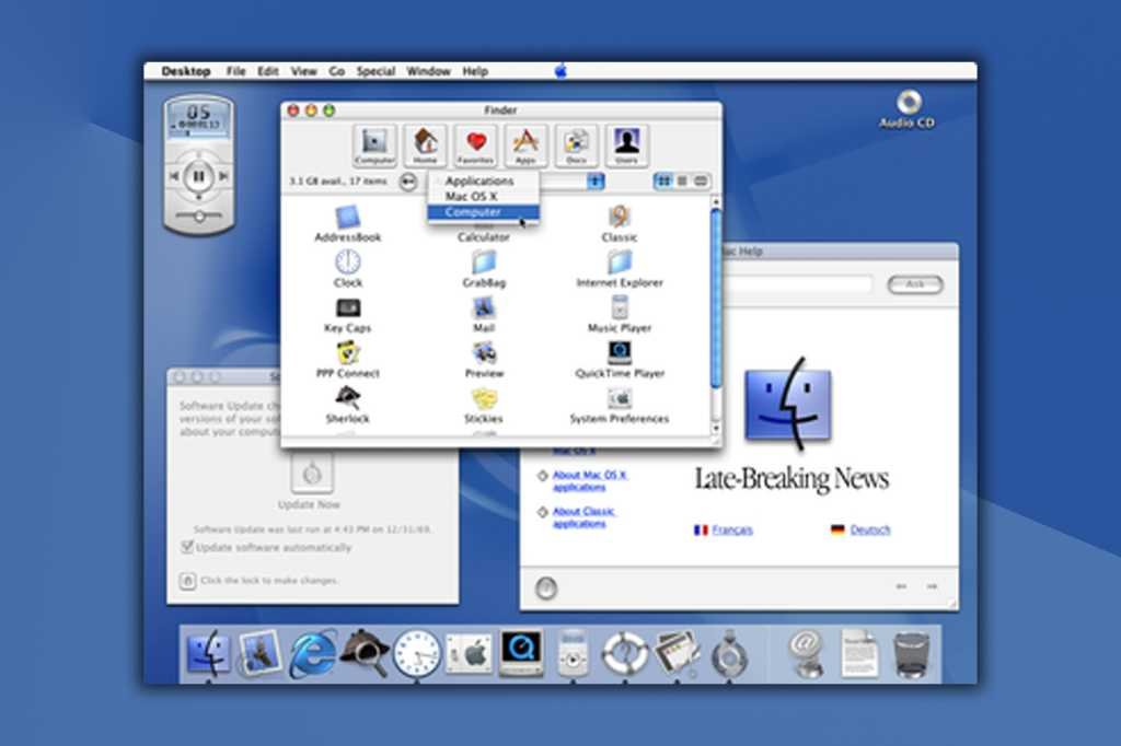 mac os x original aqua screenshot