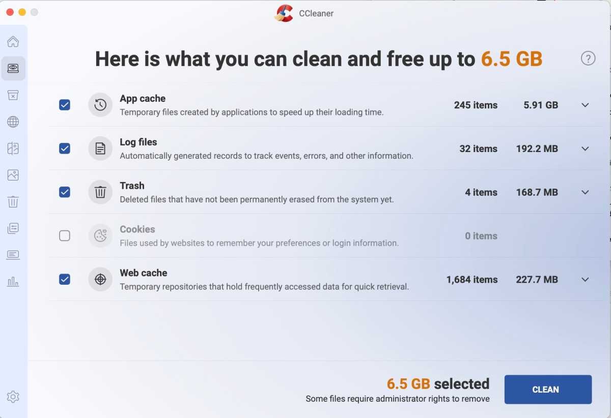 CCleaner12 what you can clean