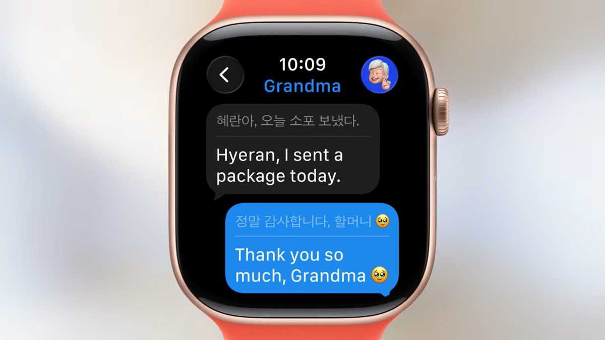 Watchos 26 Live translation in messages