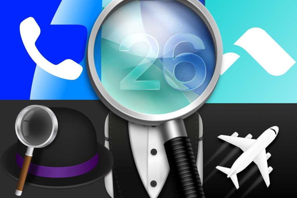 Graphic showing sherlocked apps at WWDC25: true caller, Alfred, bartender, flighty, route