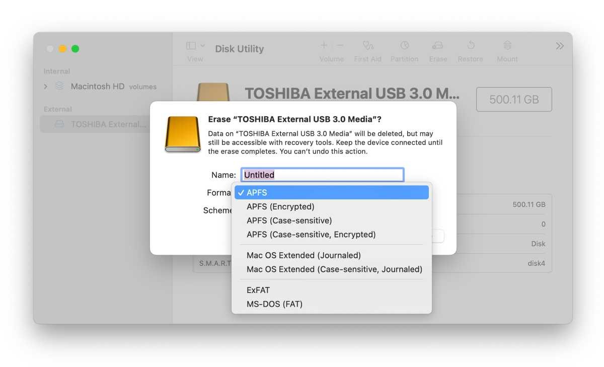 Disk tool format