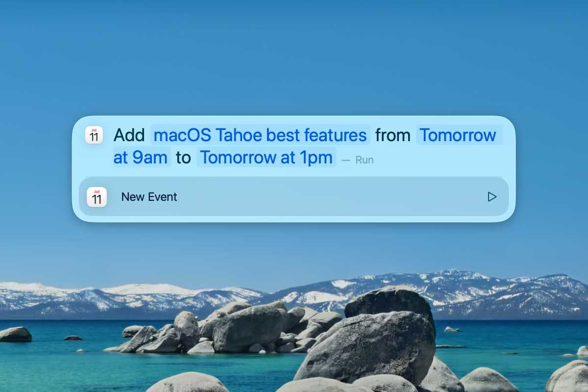 MacOS Tahoe Spotlight
