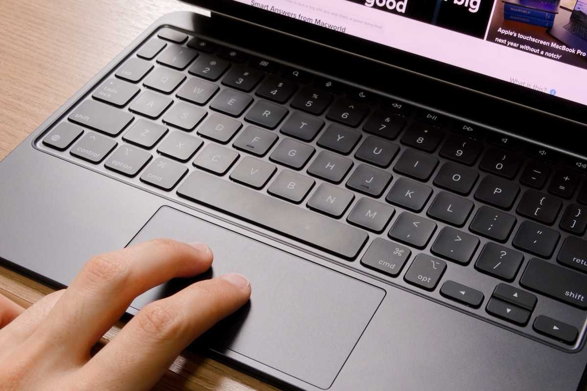 iPad Pro docked in Magic Keyboard