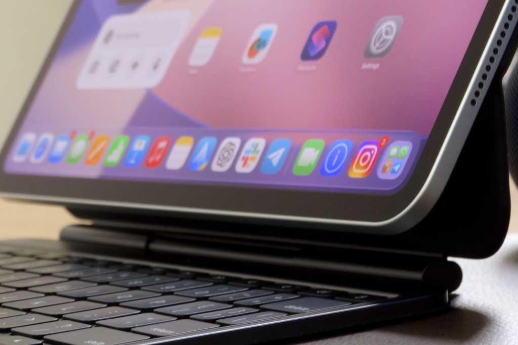 iPad Pro docked in Magic Keyboard